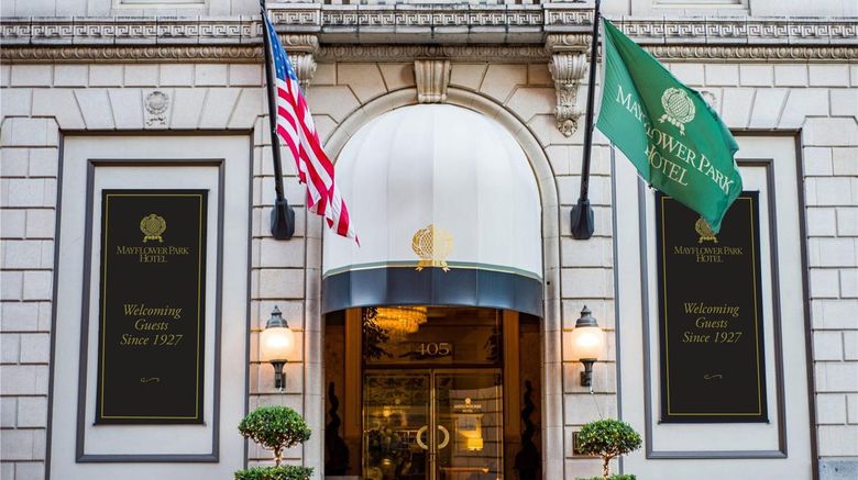 Mayflower Park Hotel Exterior. Images powered by <a href="https://iceportal.shijigroup.com" target="_blank" rel="noopener">Ice Portal</a>.