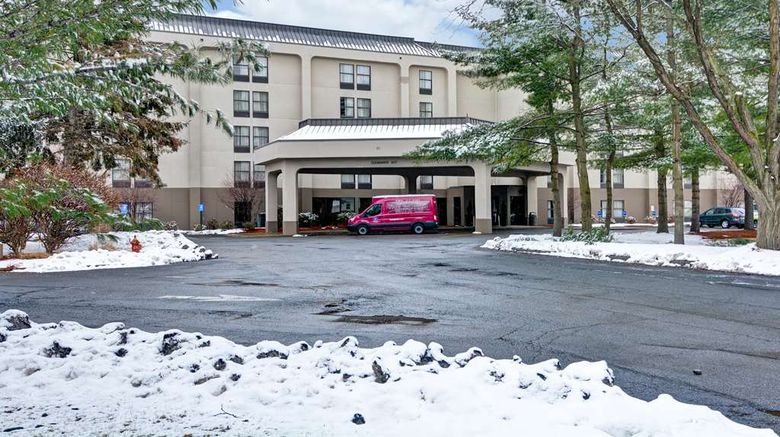 <b>Hampton Inn Albany-Wolf Rd (Airport) Exterior</b>. Images powered by <a href="https://iceportal.shijigroup.com/" title="IcePortal" target="_blank">IcePortal</a>.