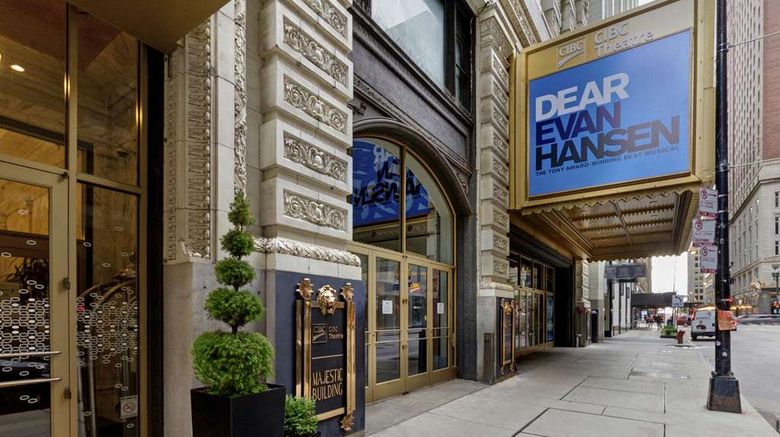 <b>Hampton Inn Majestic Theatre District Exterior</b>. Images powered by <a href="https://iceportal.shijigroup.com/" title="IcePortal" target="_blank">IcePortal</a>.