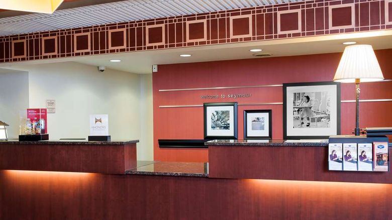 <b>Hampton Inn Seymour Lobby</b>. Images powered by <a href="https://iceportal.shijigroup.com/" title="IcePortal" target="_blank">IcePortal</a>.