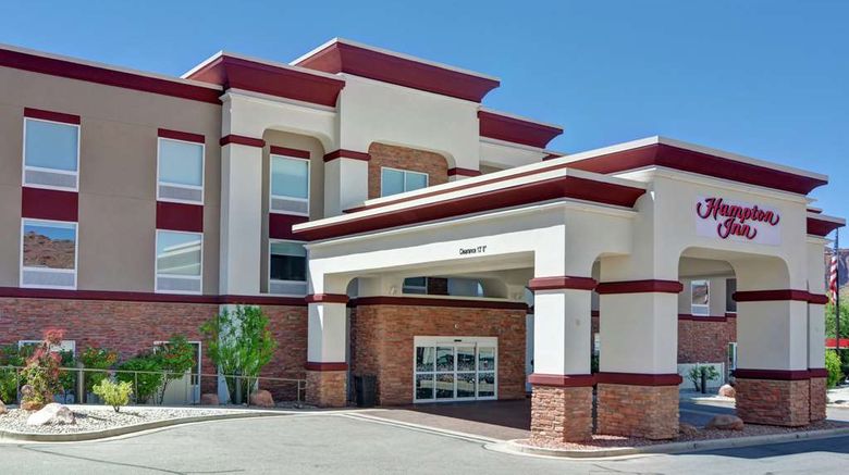 Hampton Inn Moab Exterior. Images powered by <a href="https://iceportal.shijigroup.com" target="_blank" rel="noopener">Ice Portal</a>.