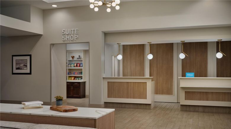 <b>Homewood Suites by Hilton Lobby</b>. Images powered by <a href="https://iceportal.shijigroup.com/" title="IcePortal" target="_blank">IcePortal</a>.