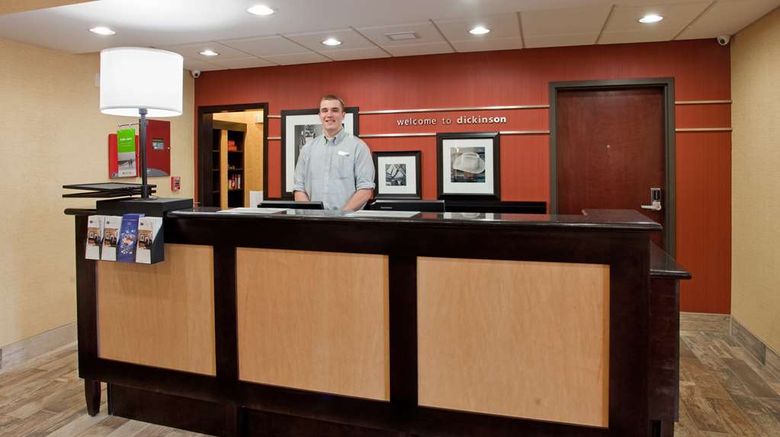 <b>Hampton Inn & Suites Dickinson Lobby</b>. Images powered by <a href="https://iceportal.shijigroup.com/" title="IcePortal" target="_blank">IcePortal</a>.