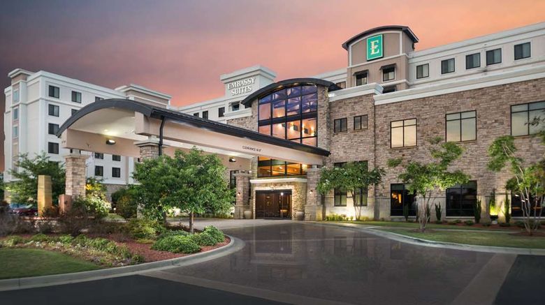 Embassy Suites Fayetteville Fort Liberty Exterior. Images powered by <a href="https://iceportal.shijigroup.com" target="_blank" rel="noopener">Ice Portal</a>.
