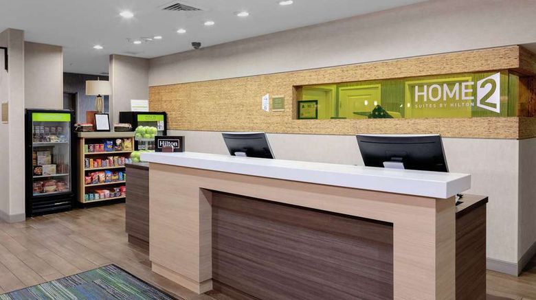<b>Home2 Suites by Hilton Fayetteville Fort Lobby</b>. Images powered by <a href="https://iceportal.shijigroup.com/" title="IcePortal" target="_blank">IcePortal</a>.
