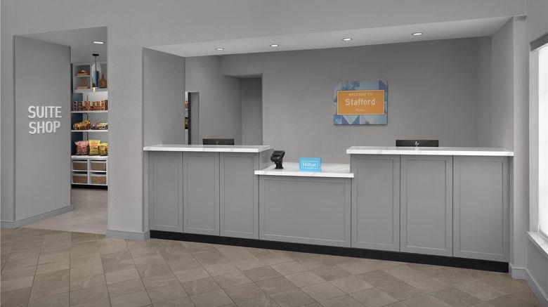 <b>Homewood Suites by Hilton Stafford Lobby</b>. Images powered by <a href="https://iceportal.shijigroup.com/" title="IcePortal" target="_blank">IcePortal</a>.