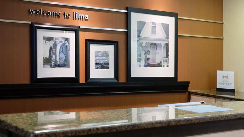 <b>Hampton Inn Lima Lobby</b>. Images powered by <a href="https://iceportal.shijigroup.com/" title="IcePortal" target="_blank">IcePortal</a>.