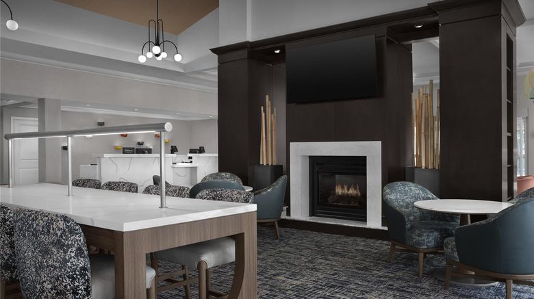 <b>Homewood Suites Orlando Airport Lobby</b>. Images powered by <a href="https://iceportal.shijigroup.com/" title="IcePortal" target="_blank">IcePortal</a>.