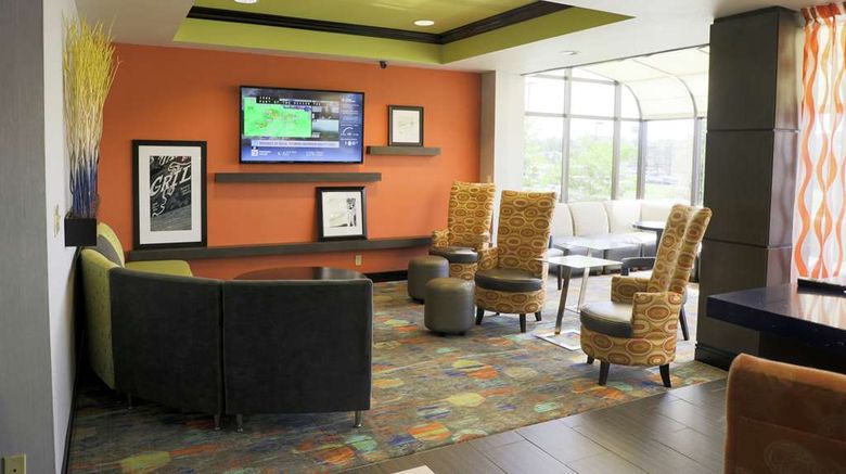 <b>Hampton Inn Muskogee Lobby</b>. Images powered by <a href="https://iceportal.shijigroup.com/" title="IcePortal" target="_blank">IcePortal</a>.