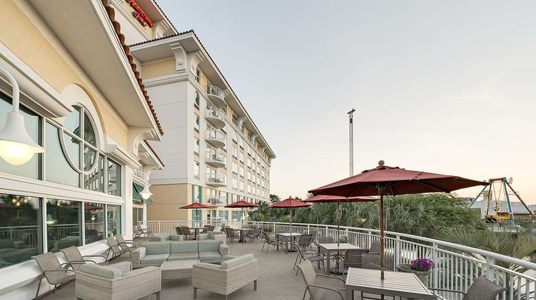 <b>Hampton Inn Broadway at The Beach Exterior</b>. Images powered by <a href="https://iceportal.shijigroup.com/" title="IcePortal" target="_blank">IcePortal</a>.