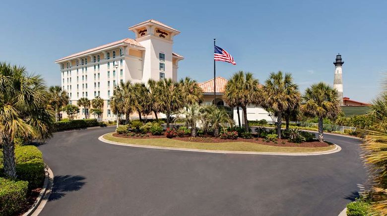 <b>Hampton Inn Broadway at The Beach Exterior</b>. Images powered by <a href="https://iceportal.shijigroup.com/" title="IcePortal" target="_blank">IcePortal</a>.