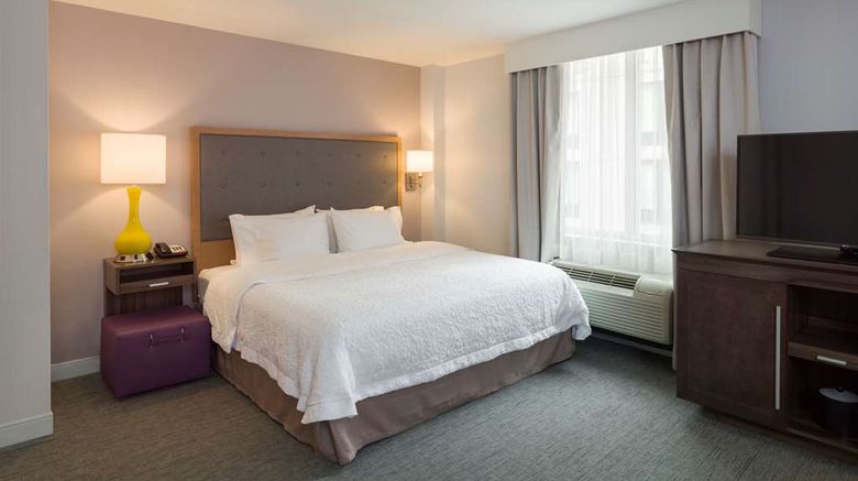<b>Hampton Inn Manhattan Times Square South Room</b>. Images powered by <a href="https://iceportal.shijigroup.com/" title="IcePortal" target="_blank">IcePortal</a>.