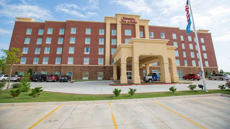 <b>Hampton Inn & Suites, OKC/Airport Exterior</b>. Images powered by <a href="https://iceportal.shijigroup.com/" title="IcePortal" target="_blank">IcePortal</a>.