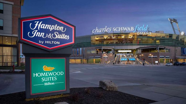 <b>Homewood Suites by Hilton Omaha Downtown Exterior</b>. Images powered by <a href="https://iceportal.shijigroup.com/" title="IcePortal" target="_blank">IcePortal</a>.