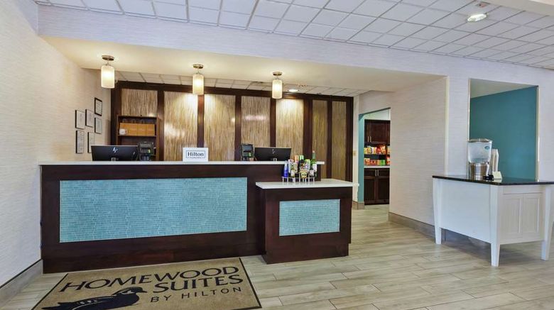 <b>Homewood Suites by Hilton Lobby</b>. Images powered by <a href="https://iceportal.shijigroup.com/" title="IcePortal" target="_blank">IcePortal</a>.