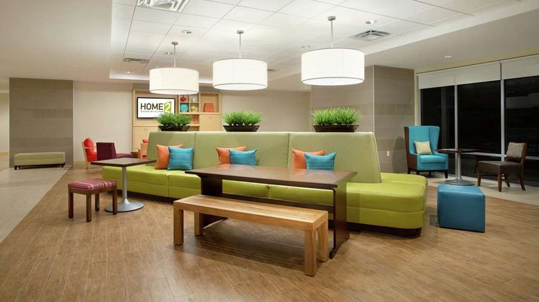 <b>Home2 Suites San Antonio Airport Lobby</b>. Images powered by <a href="https://iceportal.shijigroup.com/" title="IcePortal" target="_blank">IcePortal</a>.