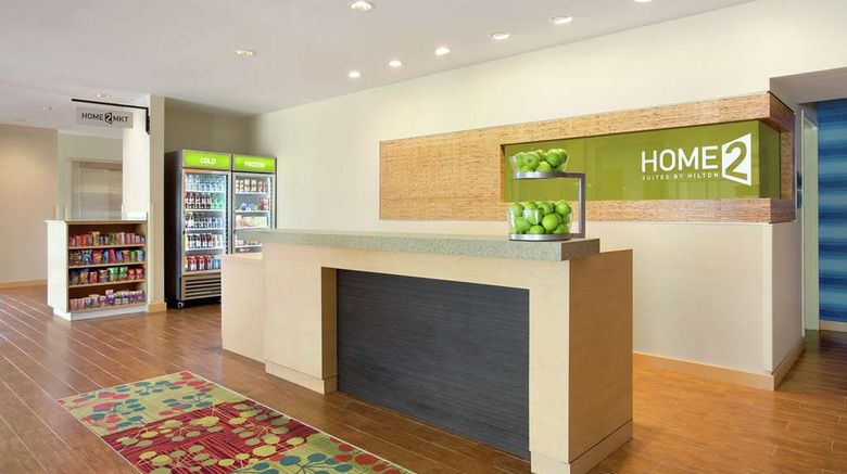 <b>Home2 Suites San Antonio Airport Lobby</b>. Images powered by <a href="https://iceportal.shijigroup.com/" title="IcePortal" target="_blank">IcePortal</a>.