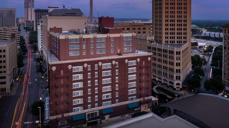 Homewood Suites San Antonio Riverwalk DT Exterior. Images powered by <a href="https://iceportal.shijigroup.com" target="_blank" rel="noopener">Ice Portal</a>.