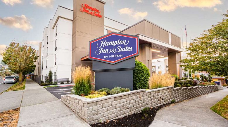<b>Hampton Inn & Suites Seattle-Downtown Exterior</b>. Images powered by <a href="https://iceportal.shijigroup.com/" title="IcePortal" target="_blank">IcePortal</a>.