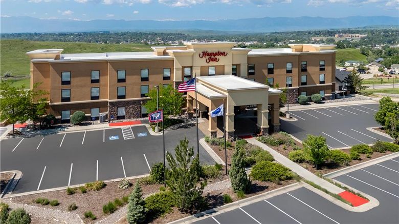 <b>Hampton Inn Sheridan Exterior</b>. Images powered by <a href="https://iceportal.shijigroup.com/" title="IcePortal" target="_blank">IcePortal</a>.