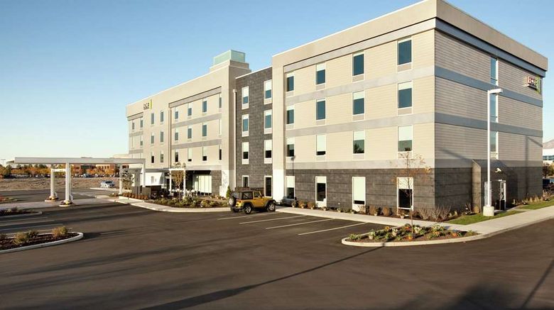 <b>Home2 Suites, West Valley City Exterior</b>. Images powered by <a href="https://iceportal.shijigroup.com/" title="IcePortal" target="_blank">IcePortal</a>.