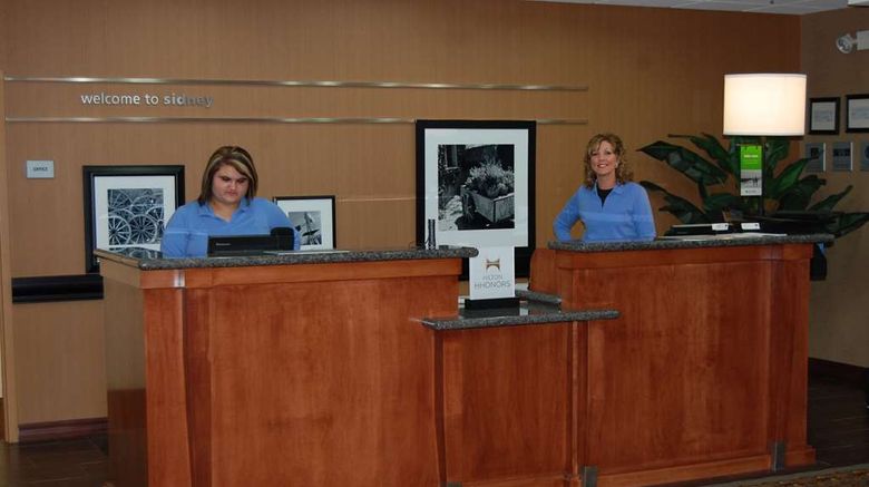 <b>Hampton Inn Sidney Lobby</b>. Images powered by <a href="https://iceportal.shijigroup.com/" title="IcePortal" target="_blank">IcePortal</a>.