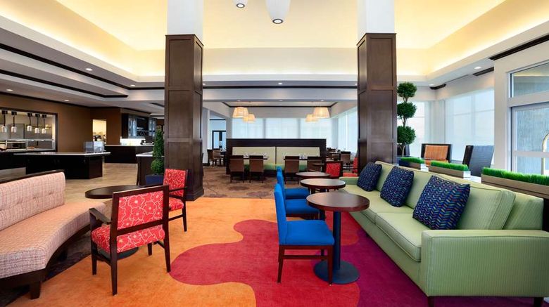 <b>Hilton Garden Inn Edmonton Intl Airport Lobby</b>. Images powered by <a href="https://iceportal.shijigroup.com/" title="IcePortal" target="_blank">IcePortal</a>.