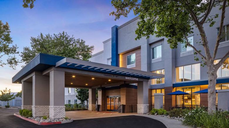 <b>Hampton Inn & Suites Yuba City Exterior</b>. Images powered by <a href="https://iceportal.shijigroup.com/" title="IcePortal" target="_blank">IcePortal</a>.