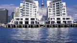 <b>Hilton Auckland Exterior</b>. Images powered by <a href="https://iceportal.shijigroup.com/" title="IcePortal" target="_blank">IcePortal</a>.
