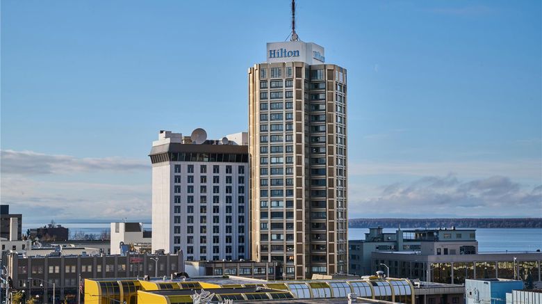 <b>Hilton Anchorage Exterior</b>. Images powered by <a href="https://iceportal.shijigroup.com/" title="IcePortal" target="_blank">IcePortal</a>.