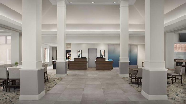 <b>Hilton Garden Inn Johns Creek Lobby</b>. Images powered by <a href="https://iceportal.shijigroup.com/" title="IcePortal" target="_blank">IcePortal</a>.
