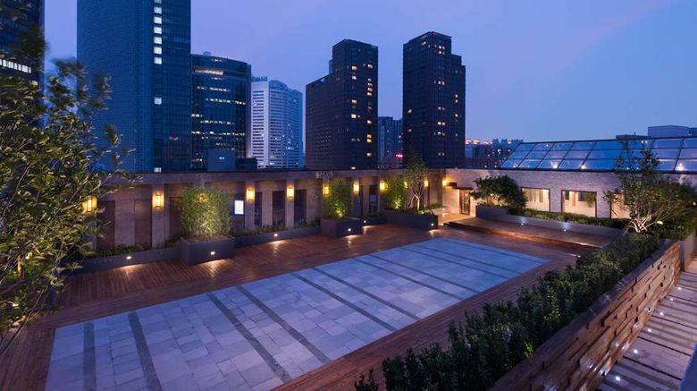 <b>Hilton Beijing Exterior</b>. Images powered by <a href="https://iceportal.shijigroup.com/" title="IcePortal" target="_blank">IcePortal</a>.