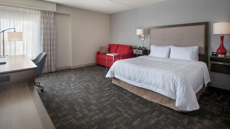 <b>Hampton Inn Boston-Logan Airport Room</b>. Images powered by <a href="https://iceportal.shijigroup.com/" title="IcePortal" target="_blank">IcePortal</a>.