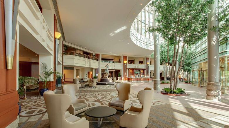 <b>Hilton Boston Logan Airport Lobby</b>. Images powered by <a href="https://iceportal.shijigroup.com/" title="IcePortal" target="_blank">IcePortal</a>.
