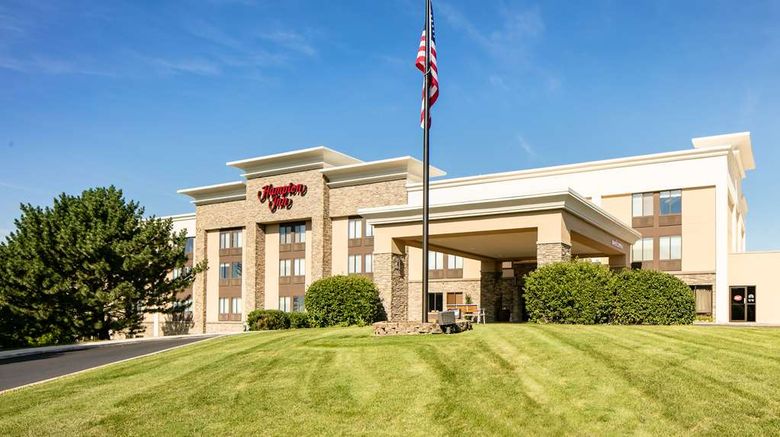 Hampton Inn Iowa City-Coralville Exterior. Images powered by <a href="https://iceportal.shijigroup.com" target="_blank" rel="noopener">Ice Portal</a>.