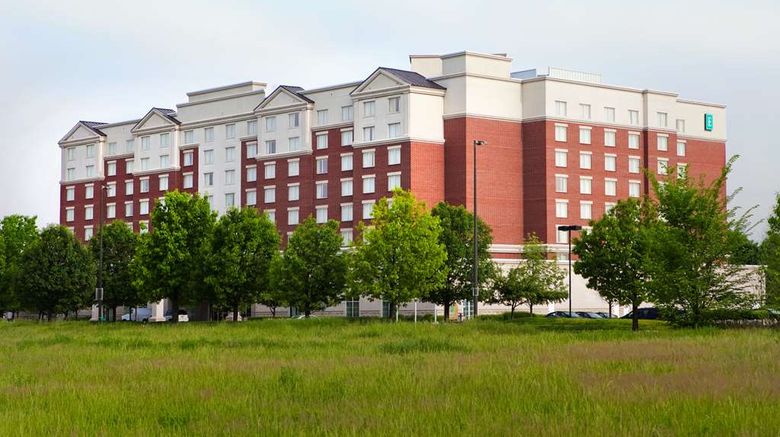 <b>Embassy Suites Dublin Exterior</b>. Images powered by <a href="https://iceportal.shijigroup.com/" title="IcePortal" target="_blank">IcePortal</a>.