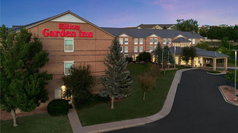 <b>Hilton Garden Inn Colorado Springs Exterior</b>. Images powered by <a href="https://iceportal.shijigroup.com/" title="IcePortal" target="_blank">IcePortal</a>.