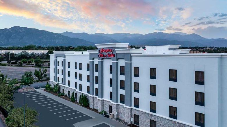 Hampton Inn  and  Suites Colorado Springs Exterior. Images powered by <a href="https://iceportal.shijigroup.com" target="_blank" rel="noopener">Ice Portal</a>.