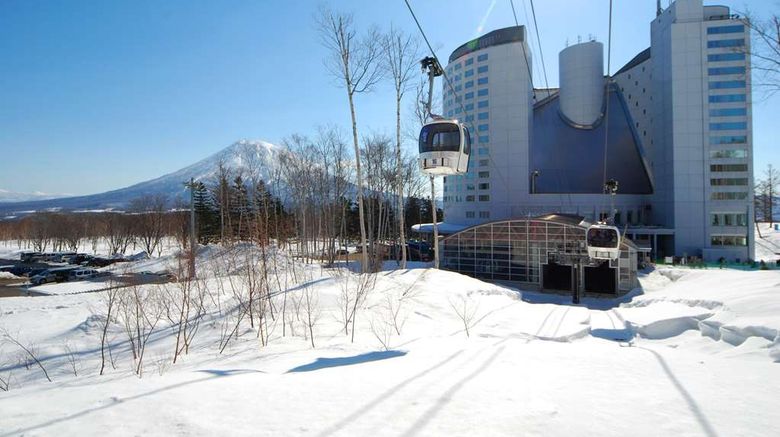 <b>Hilton Niseko Village Exterior</b>. Images powered by <a href="https://iceportal.shijigroup.com/" title="IcePortal" target="_blank">IcePortal</a>.