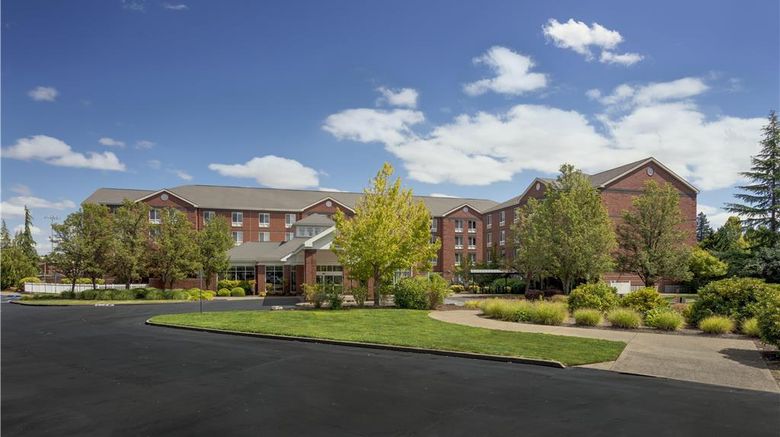 <b>Hilton Garden Inn Corvallis Exterior</b>. Images powered by <a href="https://iceportal.shijigroup.com/" title="IcePortal" target="_blank">IcePortal</a>.