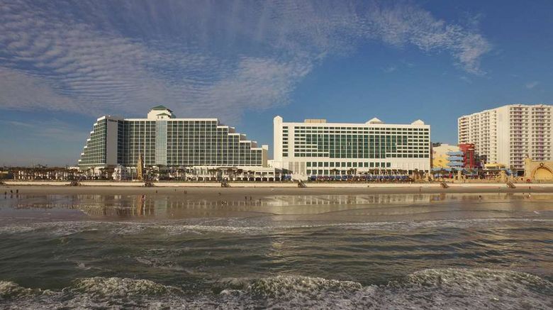 <b>Hilton Daytona Beach Oceanfront Resort Exterior</b>. Images powered by <a href="https://iceportal.shijigroup.com/" title="IcePortal" target="_blank">IcePortal</a>.