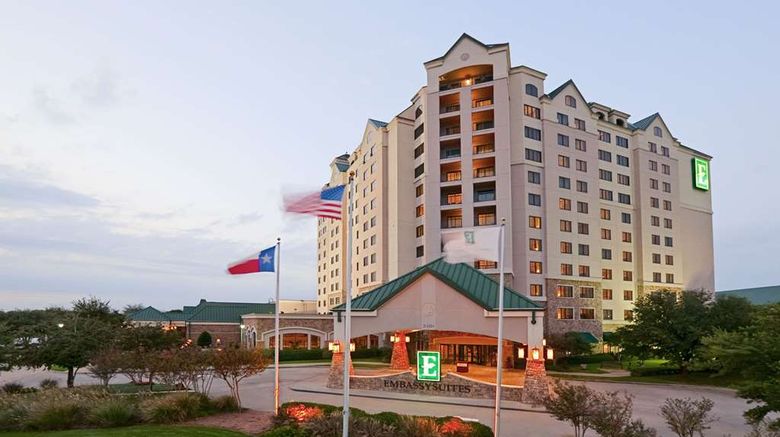 Embassy Suites Dallas DFW Airport North Exterior. Images powered by <a href="https://iceportal.shijigroup.com" target="_blank" rel="noopener">Ice Portal</a>.