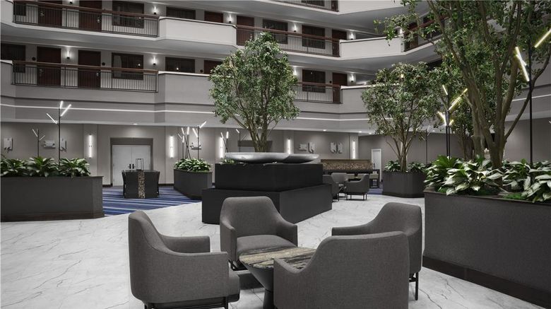 <b>Embassy Suites Dallas near the Galleria Lobby</b>. Images powered by <a href="https://iceportal.shijigroup.com/" title="IcePortal" target="_blank">IcePortal</a>.