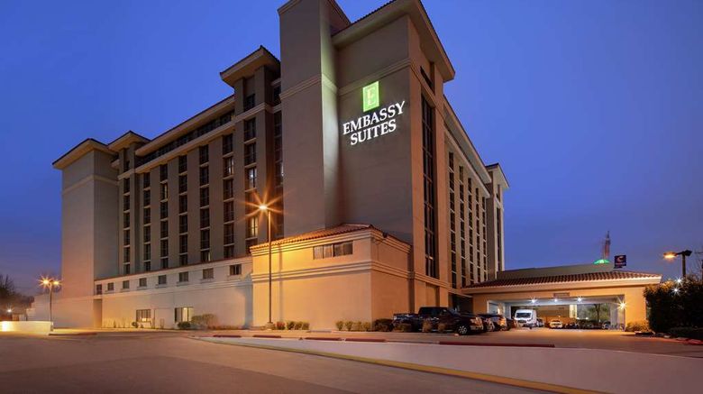 Embassy Suites Dallas Park Central Exterior. Images powered by <a href="https://iceportal.shijigroup.com" target="_blank" rel="noopener">Ice Portal</a>.