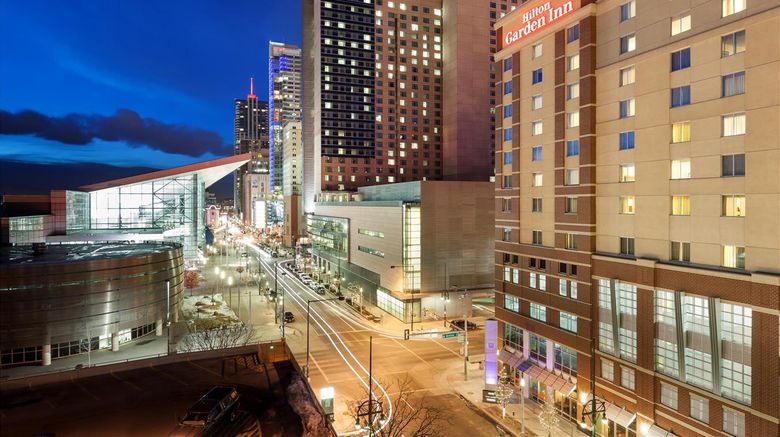 <b>Hilton Garden Inn Denver Downtown Exterior</b>. Images powered by <a href="https://iceportal.shijigroup.com/" title="IcePortal" target="_blank">IcePortal</a>.