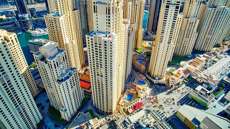 <b>Hilton Dubai The Walk Exterior</b>. Images powered by <a href="https://iceportal.shijigroup.com/" title="IcePortal" target="_blank">IcePortal</a>.