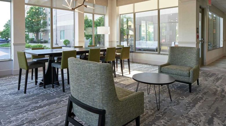 <b>Hilton Garden Inn Evansville Lobby</b>. Images powered by <a href="https://iceportal.shijigroup.com/" title="IcePortal" target="_blank">IcePortal</a>.