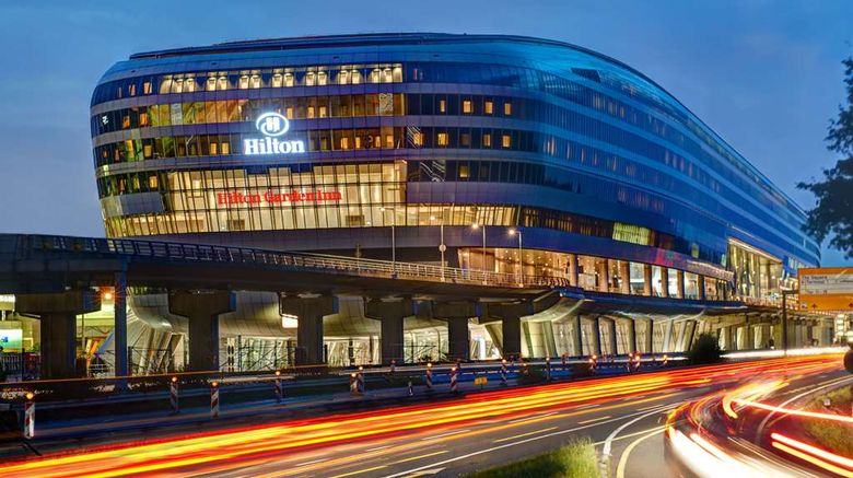 Hilton Garden Inn Frankfurt Airport Exterior. Images powered by <a href="https://iceportal.shijigroup.com" target="_blank" rel="noopener">Ice Portal</a>.