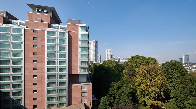 Hilton Frankfurt City Centre Exterior. Images powered by <a href="https://iceportal.shijigroup.com" target="_blank" rel="noopener">Ice Portal</a>.