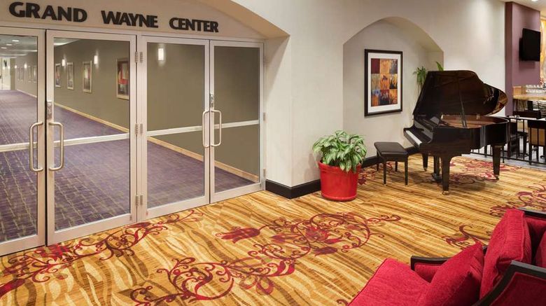 <b>Hilton Fort Wayne at the Grand Wayne Ctr Lobby</b>. Images powered by <a href="https://iceportal.shijigroup.com/" title="IcePortal" target="_blank">IcePortal</a>.